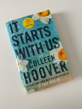 It Starts With Us by Colleen Hoover - Turquoise Floral Cover